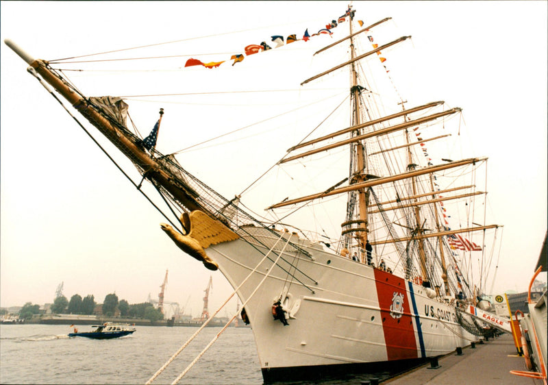 Segelschulschiff Eagle at Hamburg - Vintage Photograph