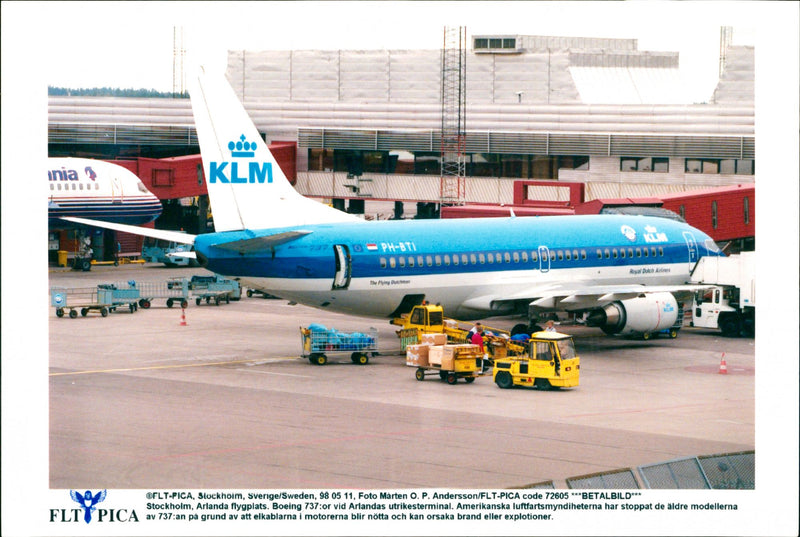 Flight, Arlanda airport. - Vintage Photograph