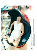 1990 PICA ENGLAND MARK LARGE CODE PITALBILD CHAIR BUILTIN STEREO MUSIC - Vintage Photograph