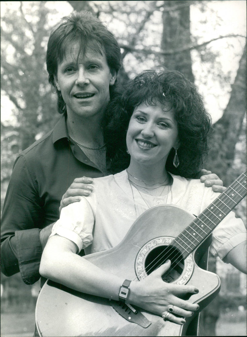 Anita Dobson and singer Barry Blood - Vintage Photograph