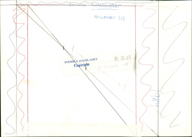 Louise Ricklander, politician. - Vintage Photograph