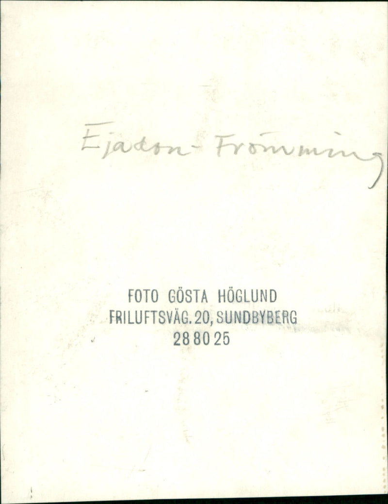 Johannes Fromming. - Vintage Photograph