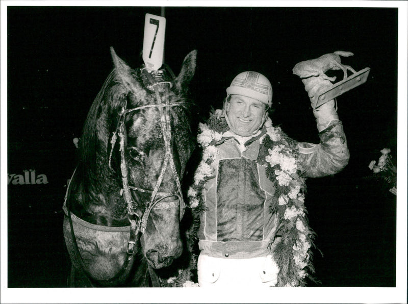 Olle Goop, trot driver. - Vintage Photograph