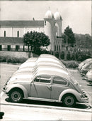 Queue of cars at the Volkswagen plant in Sao Paulo - Vintage Photograph