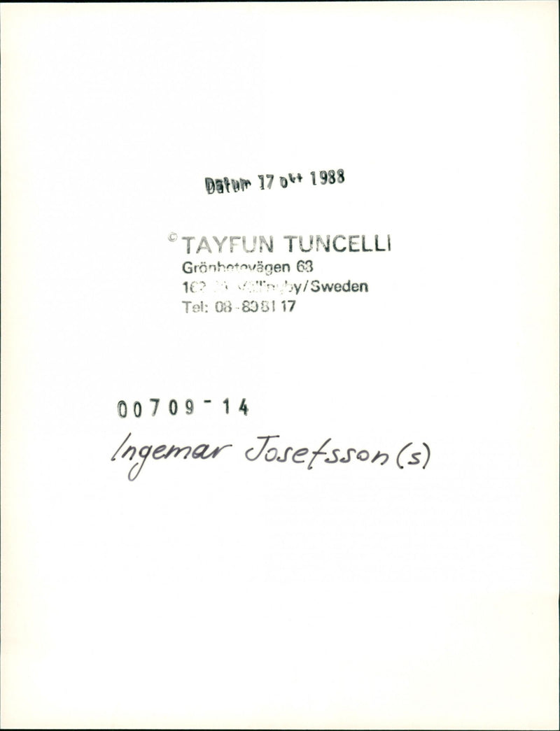 Ingemar Josefsson, politician - Vintage Photograph