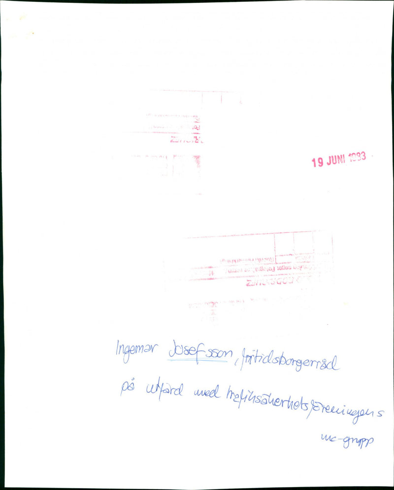 Ingemar Josefsson, politician - Vintage Photograph