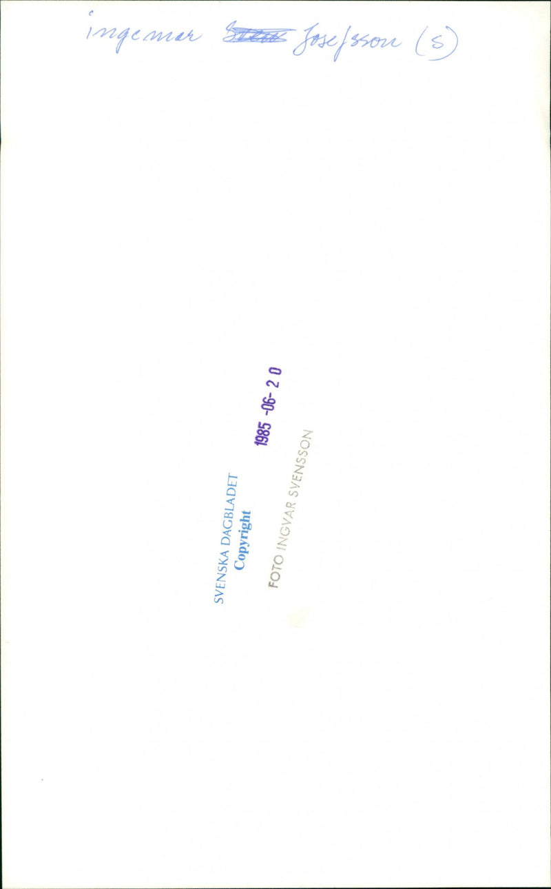 Ingemar Josefsson, politician - Vintage Photograph