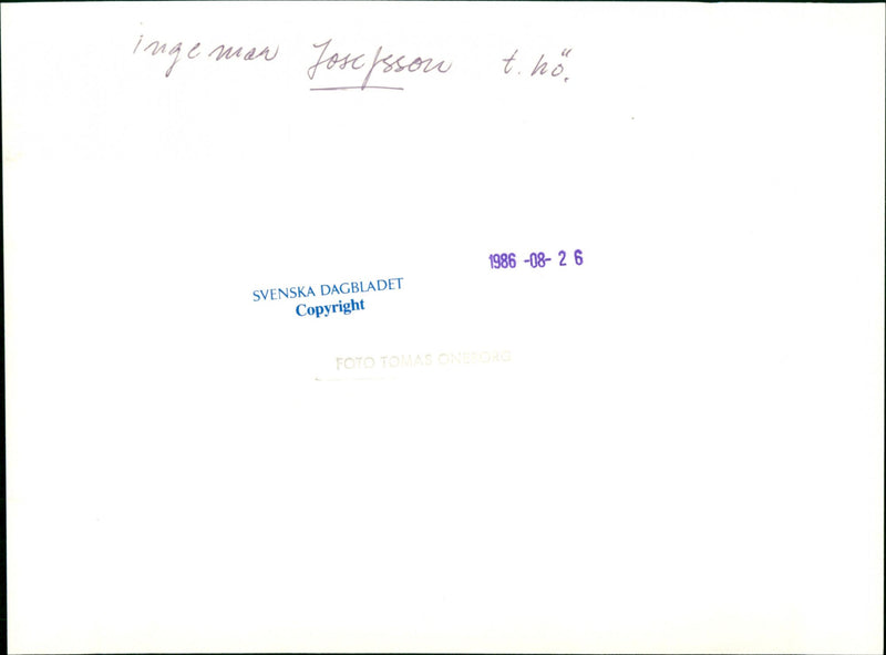 Ingemar Josefsson, politician - Vintage Photograph