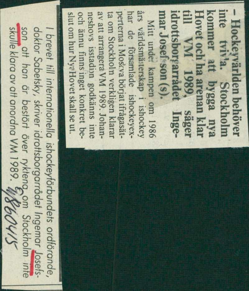 Ingemar Josefsson, politician - Vintage Photograph