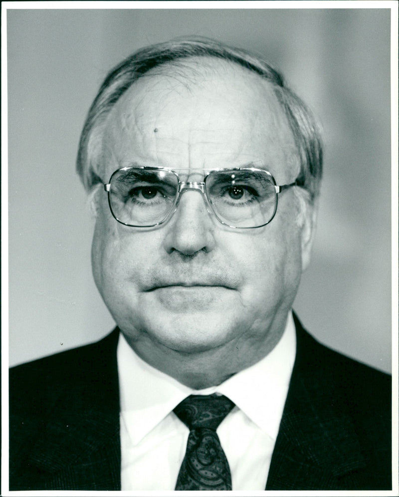 Helmut Kohl, politician. - Vintage Photograph