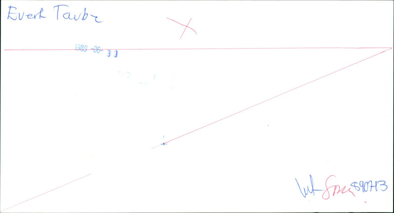 Evert Taube engraved name tag / signature - Vintage Photograph