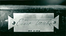 Evert Taube engraved name tag / signature - Vintage Photograph
