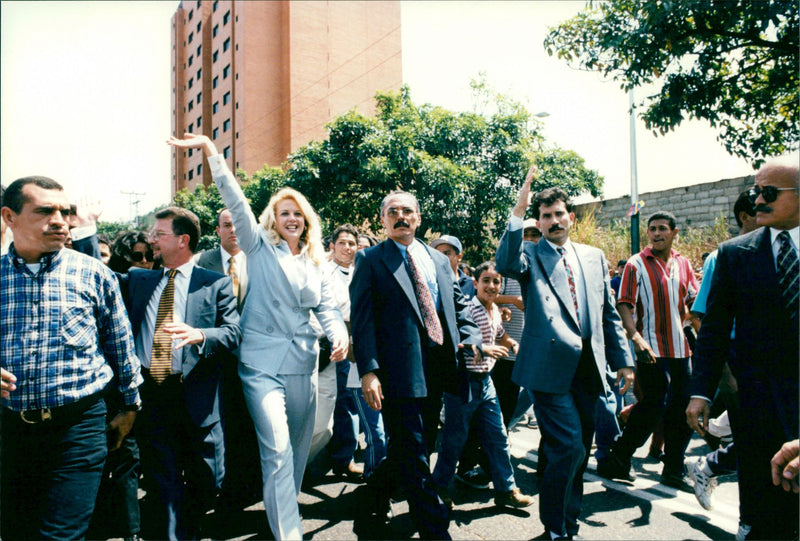 Irene Saez. Venezuelan politician. - Vintage Photograph