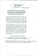 Irene Saez. Venezuelan politician. - Vintage Photograph