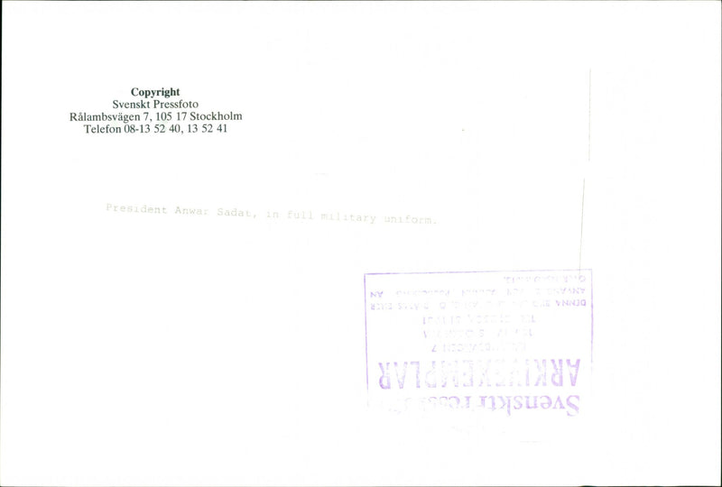 Anwar Sadat - Vintage Photograph