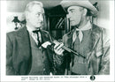 George Macready and Randolph Scott in The Stranger Wore a Gun as shown on TV 3 - Vintage Photograph