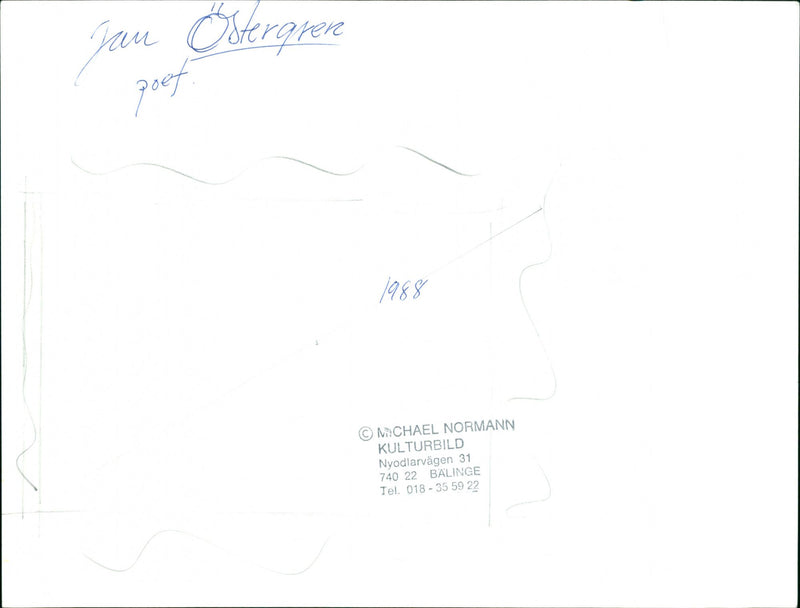 Jan Ãstergren, poet - Vintage Photograph