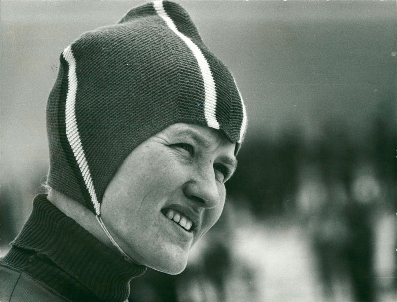 Lidiya Skoblikova, speed skater. - Vintage Photograph