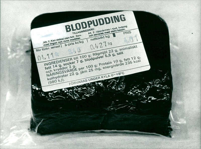 1980 BLOODPUDDING ADDED FRIED WITHOUT SERVE WARM SIMMERED - Vintage Photograph