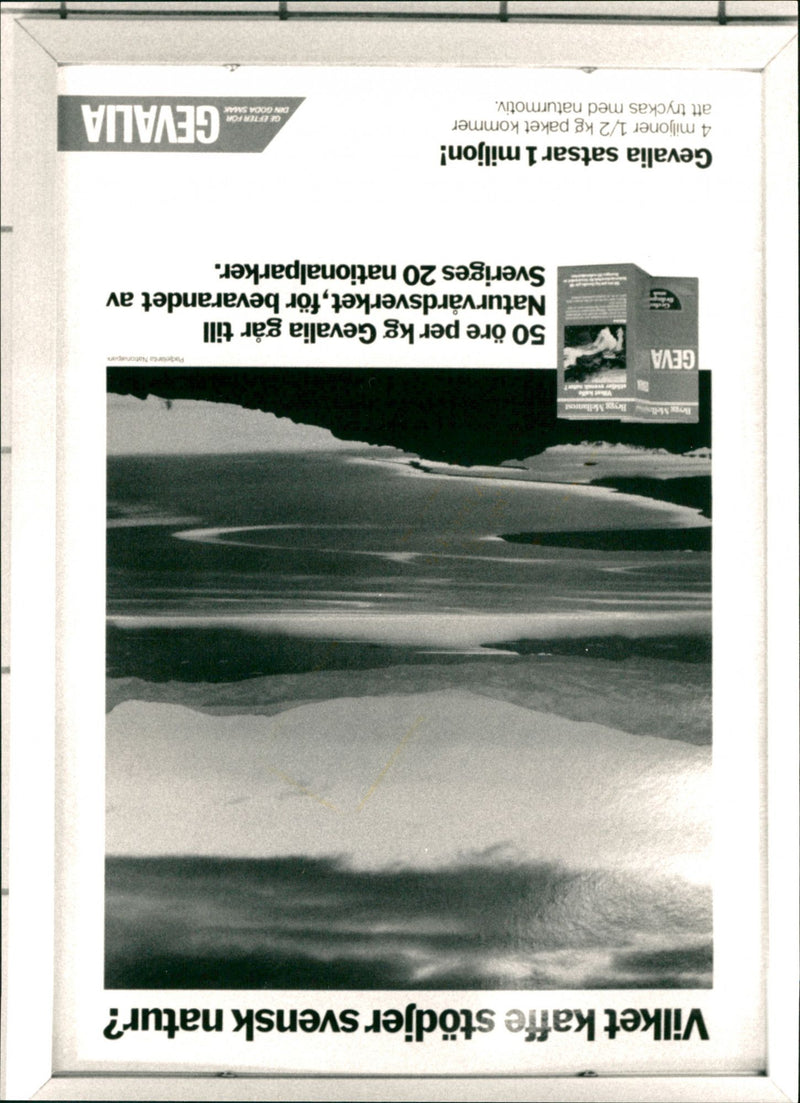 1987 WHAT COFFEE STANDS SWEDISH NATURE GEVA GEVALIA TILL NATURVARD - Vintage Photograph