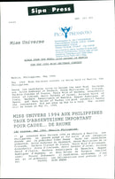 Miss Finland and Miss TUrkey of Miss Universe 1994 Held in Manila Philippines - Vintage Photograph