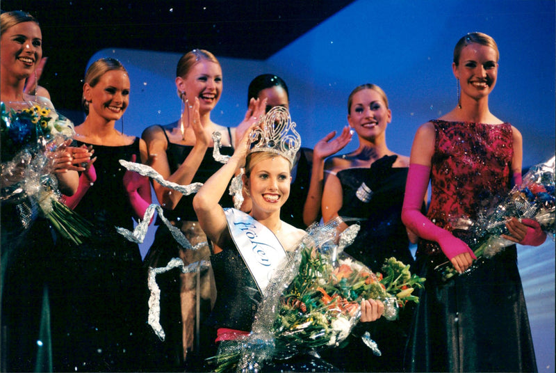 Miss Sweden 1999 Emma-Helena Nilsson and Crowned as Miss Jamtland - Vintage Photograph