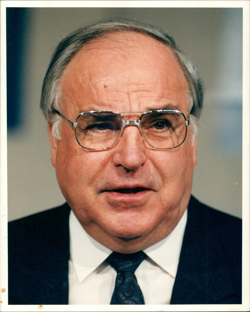 Helmut Kohl. - Vintage Photograph