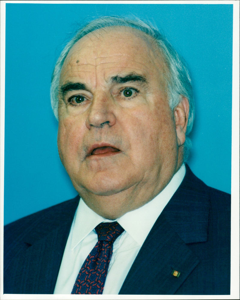 Helmut Kohl. - Vintage Photograph