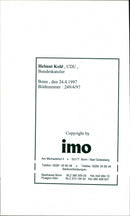 Helmut Kohl. - Vintage Photograph