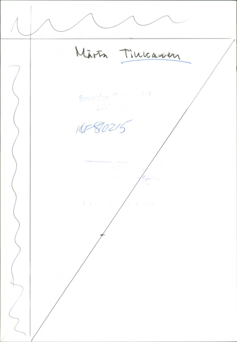 Märta Tikkanen, Finnish writer - Vintage Photograph