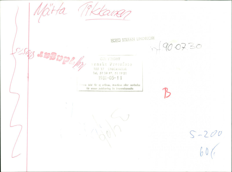 Märta Tikkanen, Finnish writer - Vintage Photograph