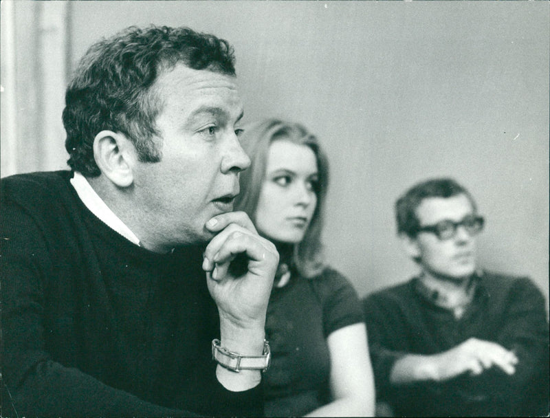 Ove Tjernberg, Gudrun Berg and Gunnar Ohrlander. - Vintage Photograph
