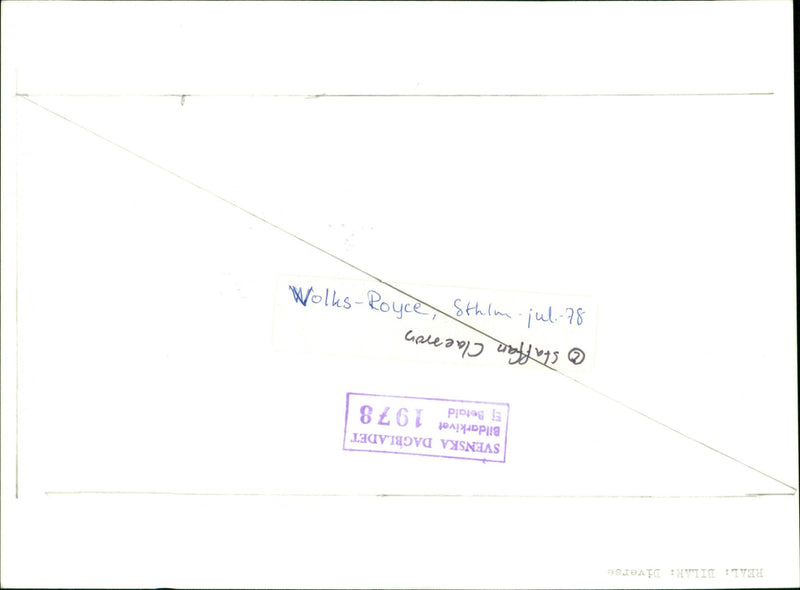 Cars Miscellaneous, Volks royce - Vintage Photograph