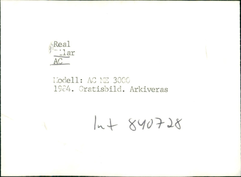 Cars Miscellaneous, AC - Vintage Photograph