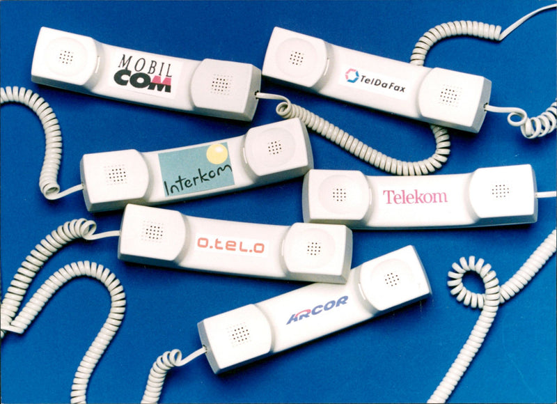 Telephone, Various devices and models. - Vintage Photograph