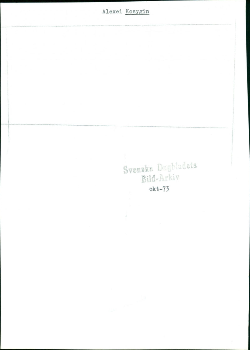 Alexei Kosygin, Politician Soviet - Vintage Photograph