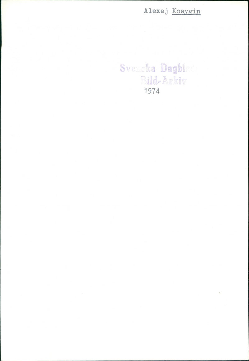 Alexei Kosygin, Politician Soviet - Vintage Photograph