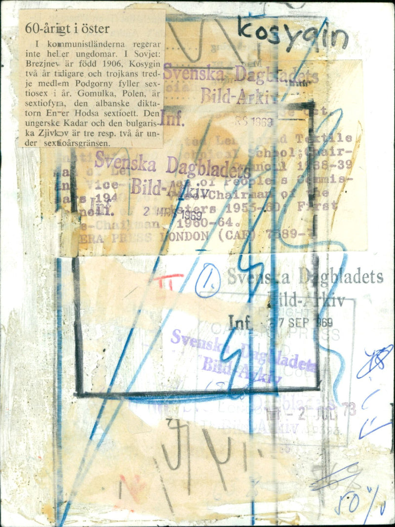 Alexei Kosygin, Politician Soviet - Vintage Photograph