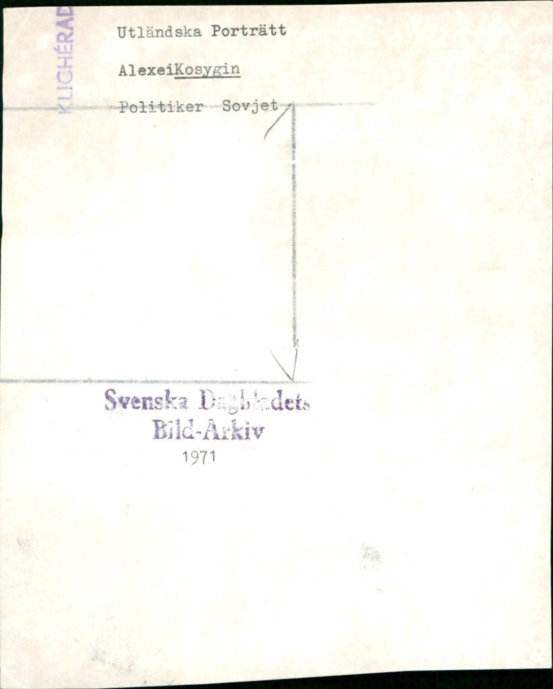 Alexei Kosygin, Politician Soviet - Vintage Photograph