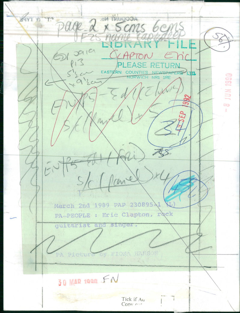 Eric Clapton - Vintage Photograph