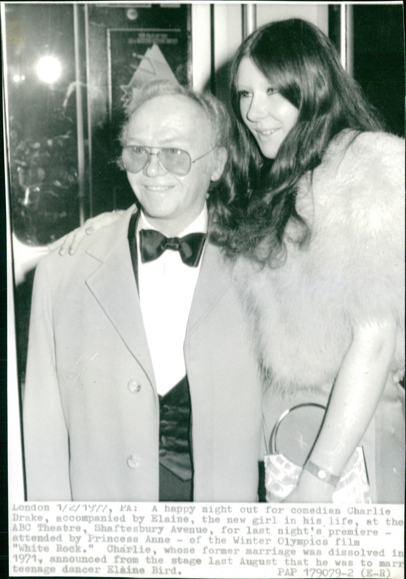 Charlie Drake and Elaine Bird - Vintage Photograph