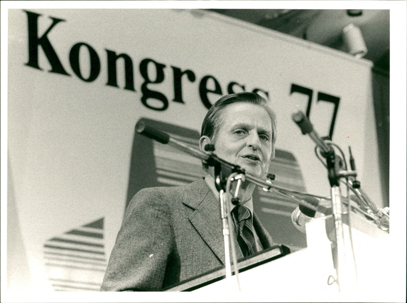 Olof Palme, Politician - Vintage Photograph