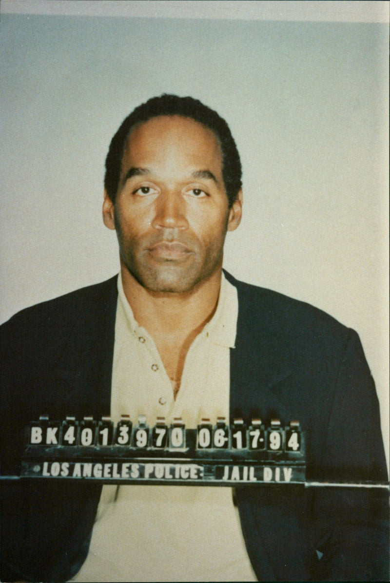 OJ Simpson after he was arrested - Vintage Photograph