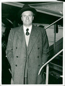 The lead singer Set Svanholm again from the USA. Here on arrival in Bromma - Vintage Photograph