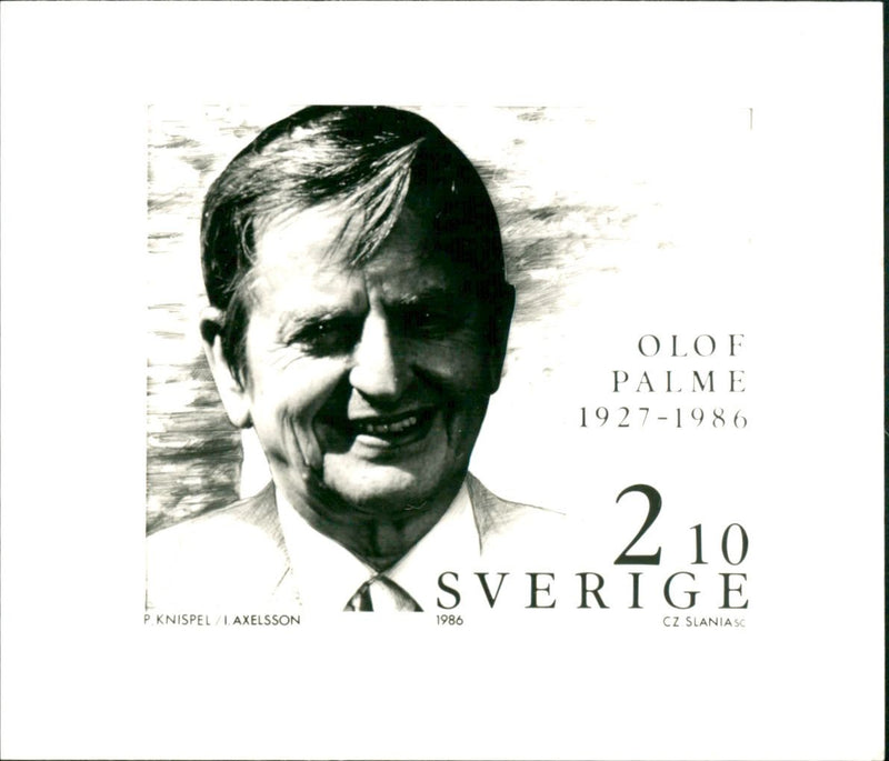 1986 VISAI ATNESKSELSE MURDER PERTAMA OLOF PALME - Vintage Photograph