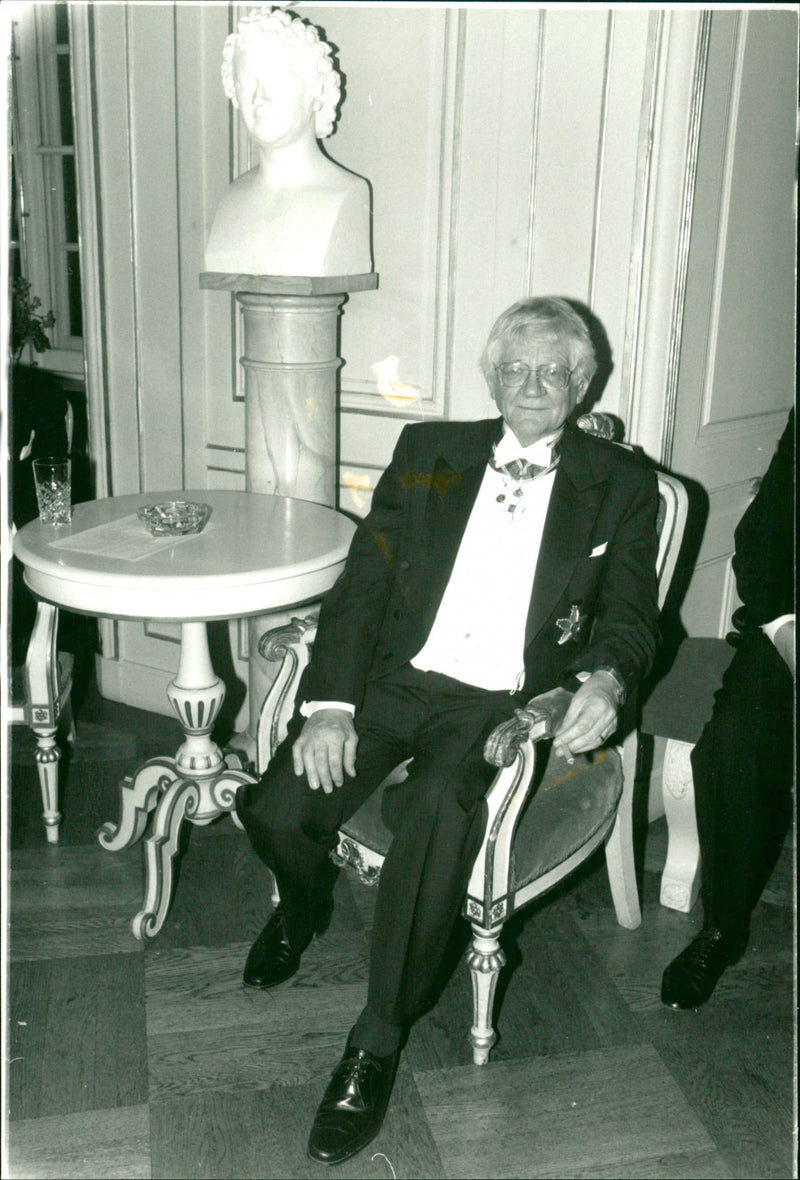 Per Olof Sundman, politician and writer. - Vintage Photograph