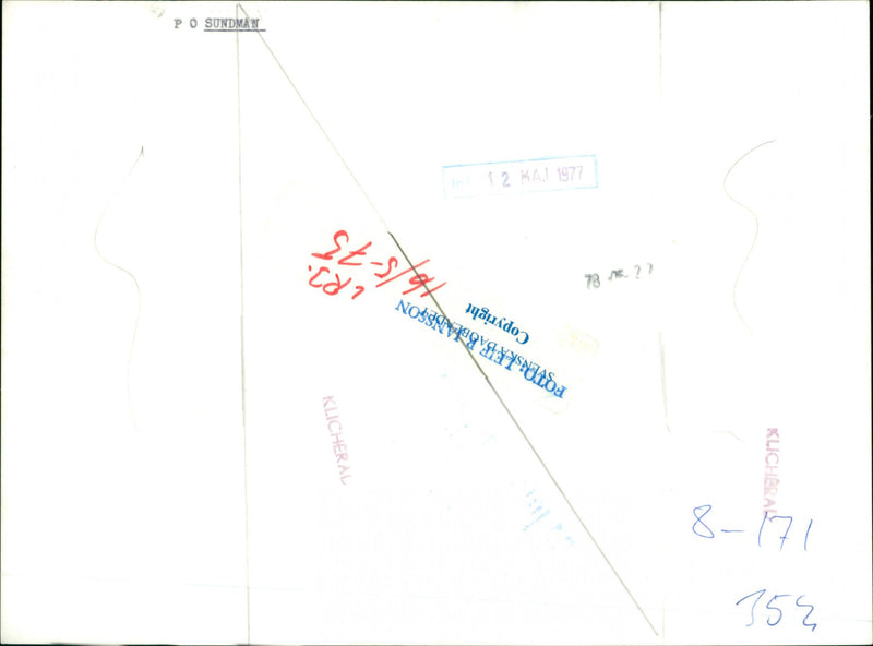 Per Olof Sundman, politician and writer. - Vintage Photograph