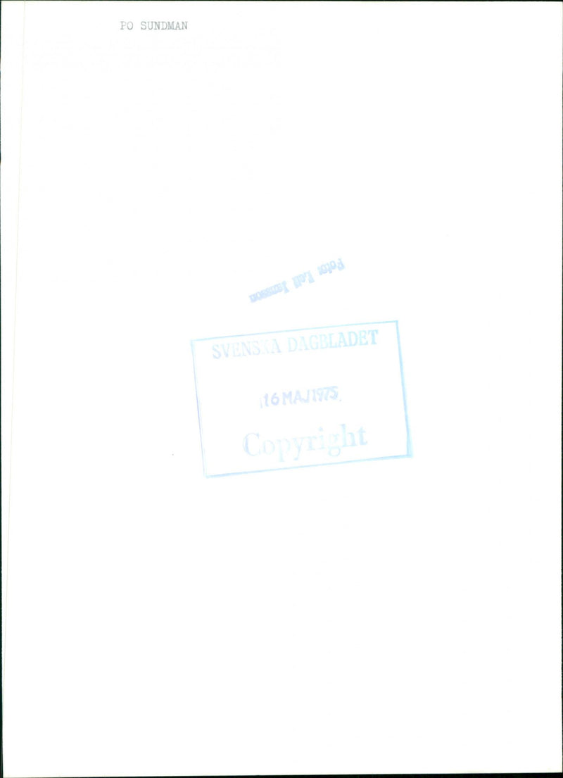 Per Olof Sundman, politician and writer. - Vintage Photograph