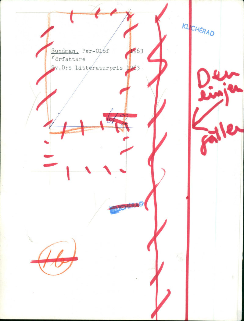 Per Olof Sundman, politician and writer. - Vintage Photograph