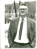 Per Olof Sundman, politician and writer. - Vintage Photograph